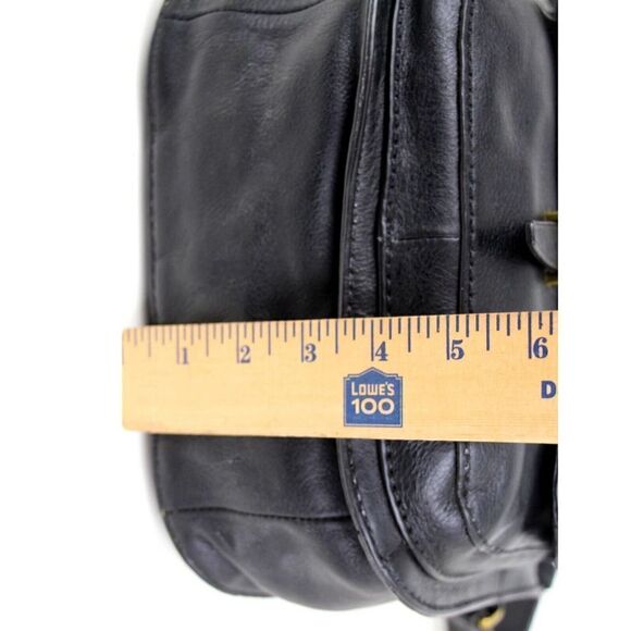 FOSSIL BLACK GENUINE LEATHER MEDIUM ZIP TOP HOBO TOTE SHOULDER BAG HANDBAG PURSE - Picture 12 of 15